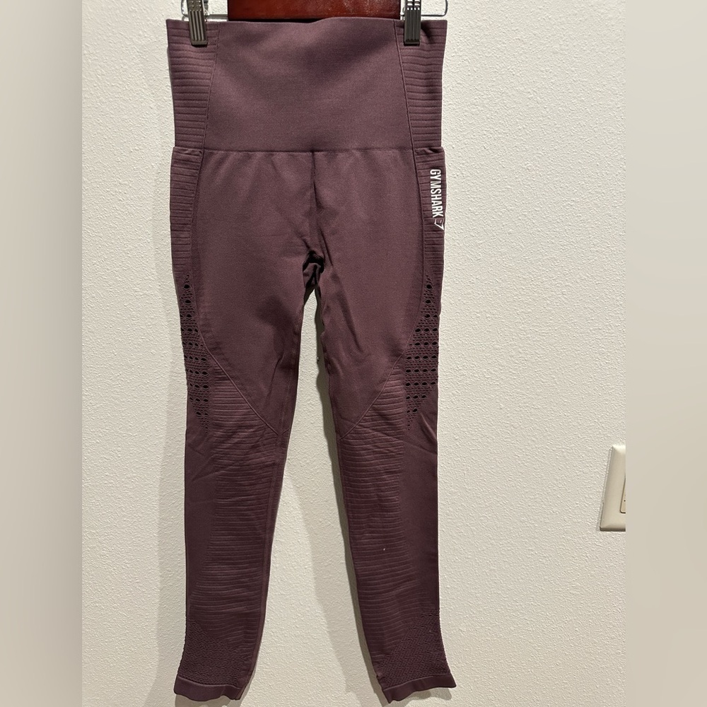 Gymshark | Energy Seamless eggplant Laser Cut Athletic Leggings small